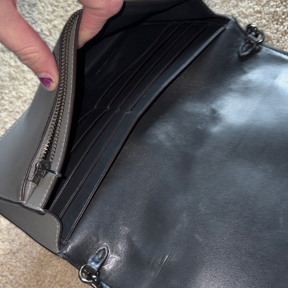 Coach Foldover Crossbody Clutch with Metal Tea Rose Tooling - Picture 13 of 13